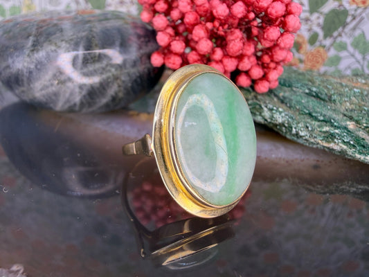 14 karaat gouden jade ring