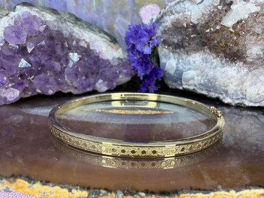 8 karaat bewerkte bangle