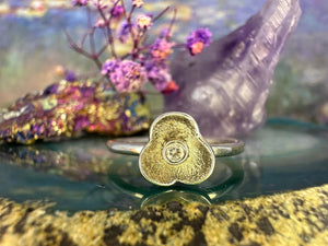 Zilveren ring met zirkonia in bloem Zilveren ring met zirkonia in bloem