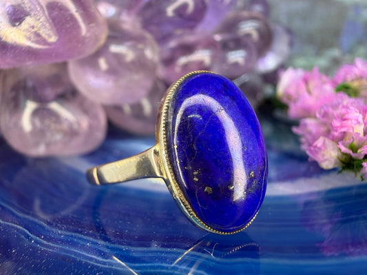 9 karaat lapis lazuli ring