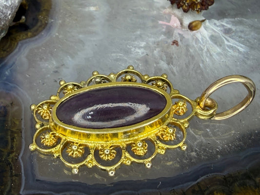 14 karaat gouden victoriaanse hanger