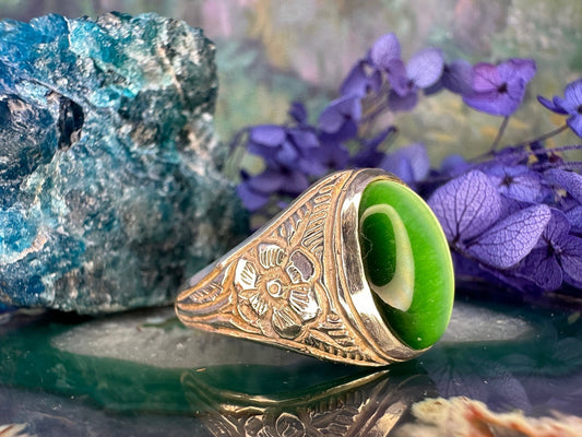 Zilveren ring met cat’s eye