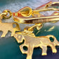 14 karaat gouden paarden oorbellen