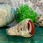 Zilveren ring met carneool agaat