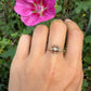 18 karaat gouden diamant en parel ring