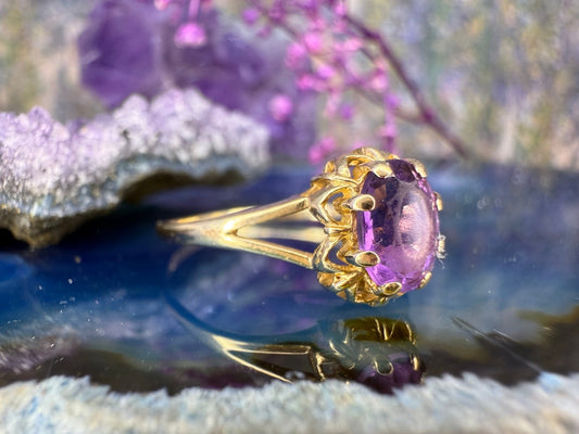9 karaat amethist ring