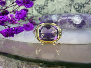 8 karaat amethist ring