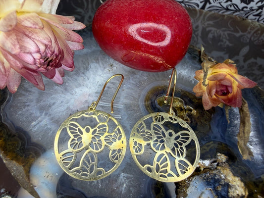 18 karaat gouden vlinder oorbellen