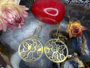 18 karaat gouden vlinder oorbellen