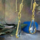 14 karaat gouden spinel oorbellen