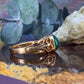 14 karaat gouden chrysopraas ring