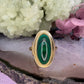 14 karaat gouden malachiet ring