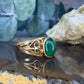 14 karaat gouden chrysopraas ring