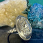 Zilveren ring met bloem