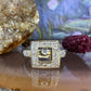 8 karaat ring met diamantjes