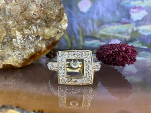 8 karaat ring met diamantjes