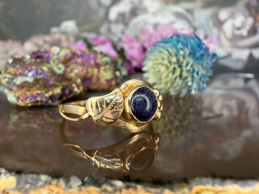 14 karaat gouden goudsteen ring