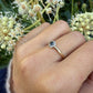 14 karaat gouden saffier en diamant ring