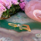 18 karaat ‘D’ hanger met diamant