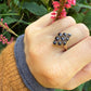 14 karaat gouden granaat ring