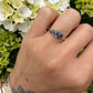 18 karaat gouden ring met toermalijn en parel