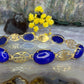 14 karaat gouden lapis armband