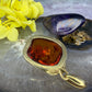 18 karaat gouden amber hanger