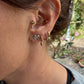14 karaat hartjes oorknoppen met diamantjes