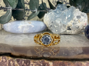 14 karaat gouden topaas ring