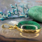 14 karaat gouden malachiet hanger