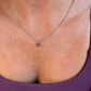 14 karaat gouden ketting en hanger met saffier en diamant
