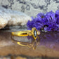 18 karaat gouden saffier diamant ring