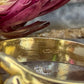 14 karaat gouden ring met steentjes