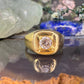 14 karaat gouden zegelring met diamant