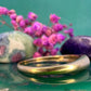 9 karaat gouden ring met aquamarijn