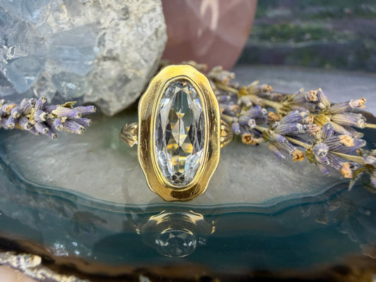 14 karaat gouden topaas ring