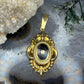 14 karaat gouden victoriaanse rouwhanger