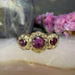 9 karaat robijn en diamant ring