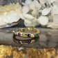 14 karaat gouden ring met edelstenen en diamant