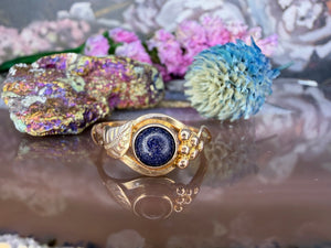 14 karaat gouden goudsteen ring