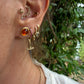 14 karaat gouden amber oorknoppen