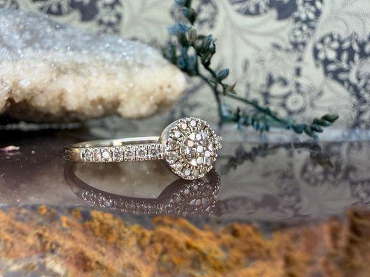 14 karaat gouden diamant ring