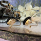 14 karaat rosegouden oorbellen met bloem