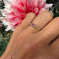 18 karaat gouden robijn en diamant ring