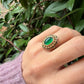 14 karaat gouden chrysopraas ring