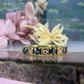 14 karaat gouden saffier en diamant ring