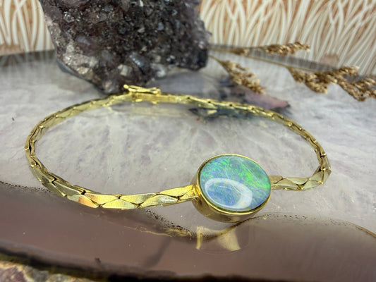 14 karaat gouden opaal armband