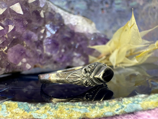 Zilveren ring met onyx