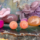 8 karaat rhodochrosiet oorknoppen