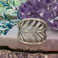 Zilveren blad ring